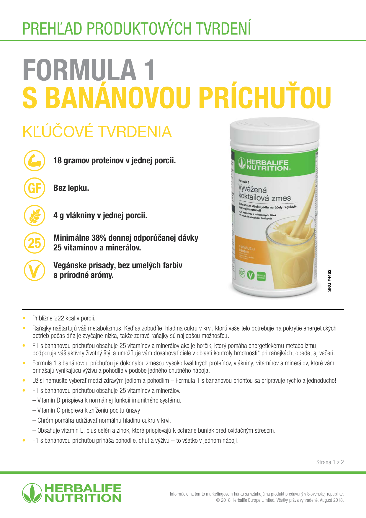 Herbalife F1 prichut banan