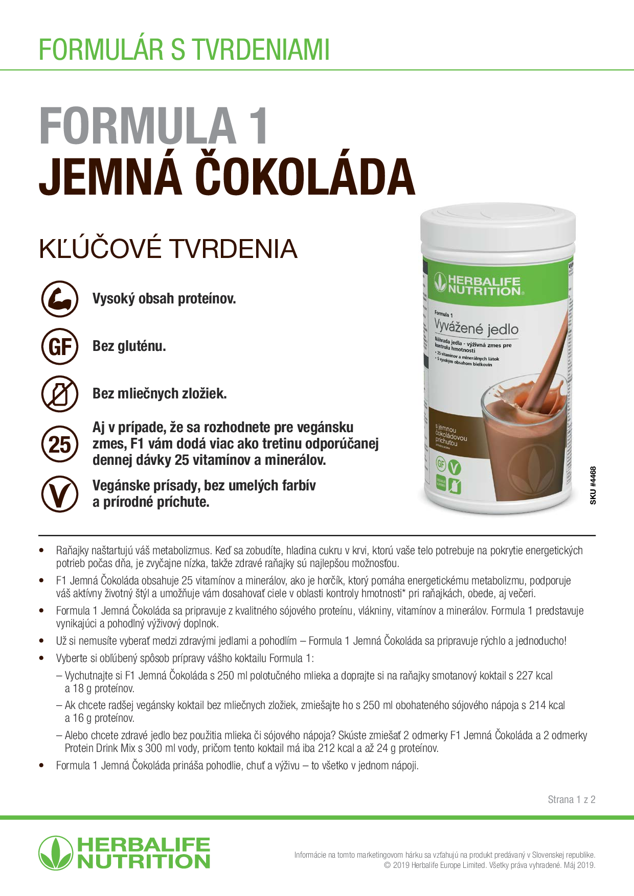 F1 jemna cokolada