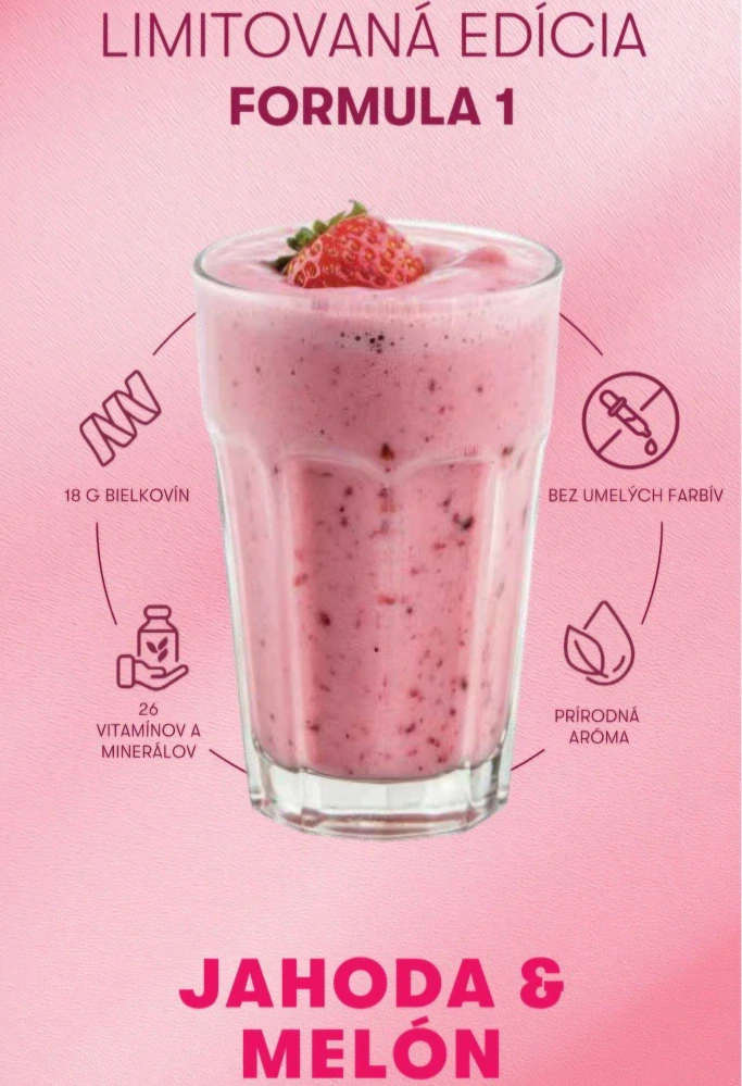Formula 1-Vyvážené jedlo s príchuťou jahoda a melón LIMITOVANÁ EDÍCIA