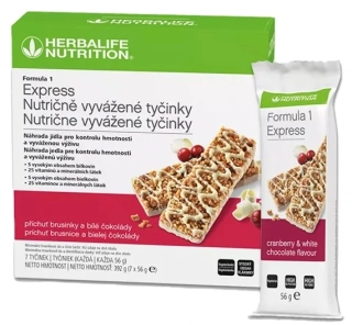 Proteinové tyčinky Express brusnica a biela čokoláda - 7ks